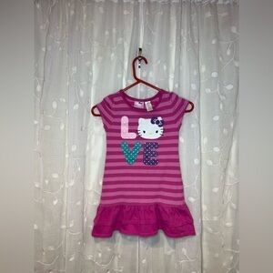 VINTAGE Sanrio Hello Kitty Short Sleeve Glitter Dress, Girls Size S (6/6X)